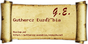 Guthercz Euzébia névjegykártya